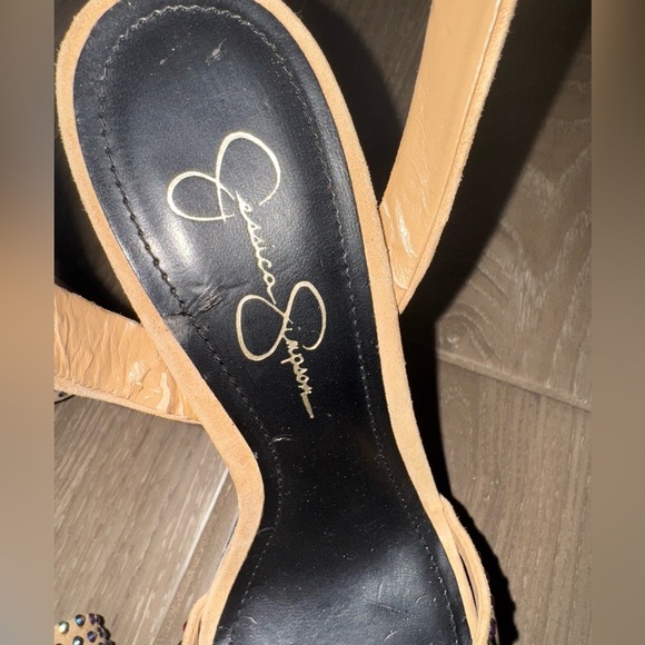 Jessica Simpson Celin Tan Suede/Rhinestone Double
Platform Sandal size 9.5 - Picture 11 of 12